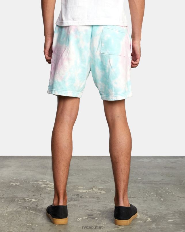 Clothing V84B1066 white tie dye RVCA Men x Jesse Lortz Elastic Shorts