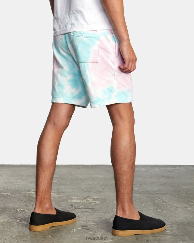 Clothing V84B1066 white tie dye RVCA Men x Jesse Lortz Elastic Shorts