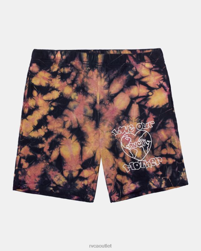Clothing V84B1071 tie dye RVCA Men Freaktopia Love Your Mother Sweat Shorts