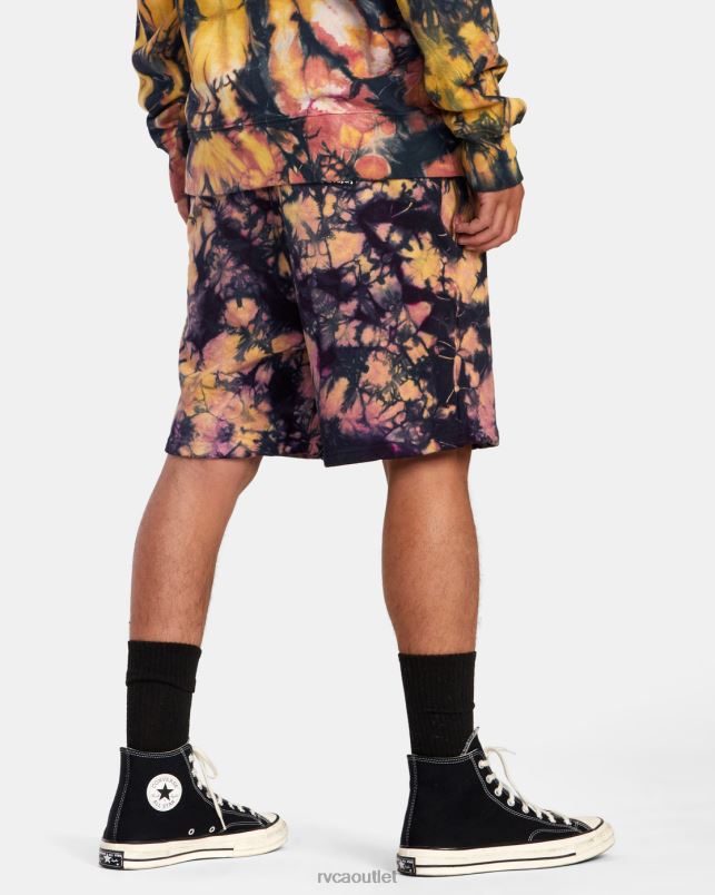 Clothing V84B1071 tie dye RVCA Men Freaktopia Love Your Mother Sweat Shorts