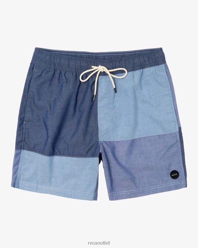 Clothing V84B107 blue RVCA Men Patchwork Elastic 17 Elastic Shorts