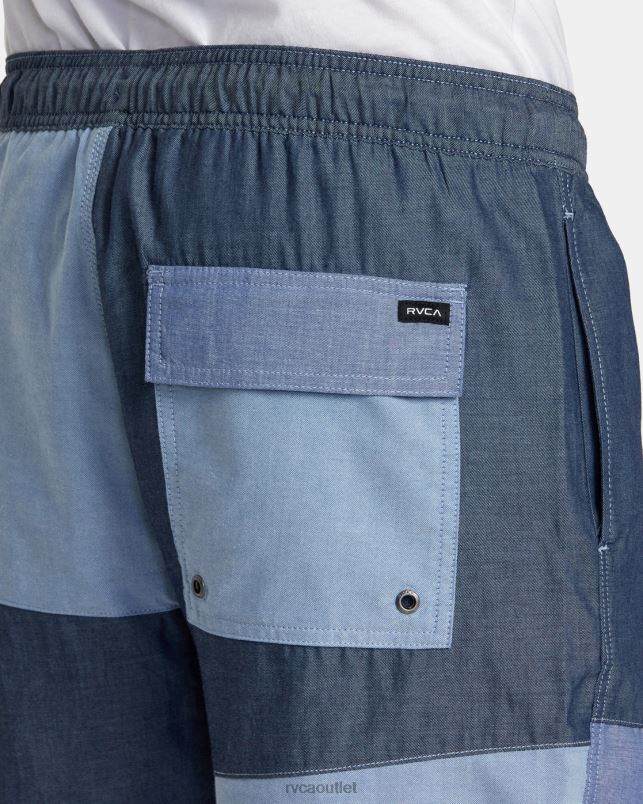 Clothing V84B107 blue RVCA Men Patchwork Elastic 17 Elastic Shorts