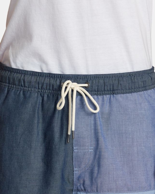 Clothing V84B107 blue RVCA Men Patchwork Elastic 17 Elastic Shorts