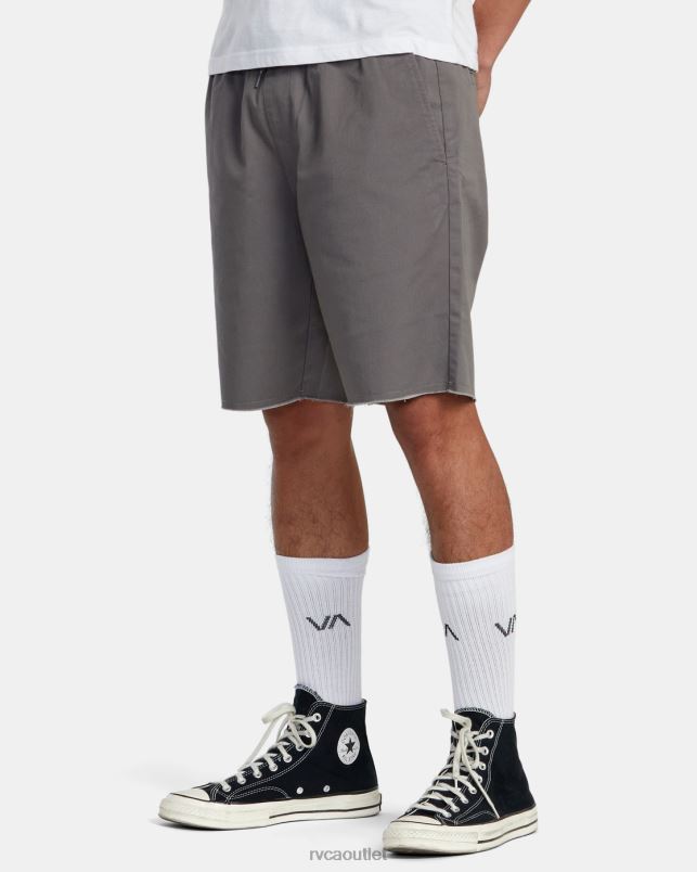 Clothing V84B195 smoke RVCA Men Weekend Elastic Waist Shorts