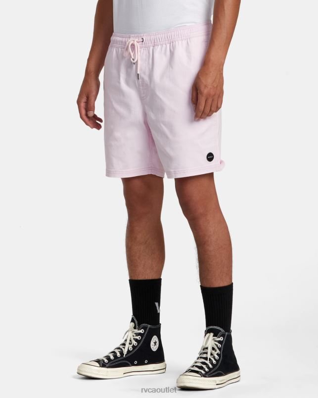 Clothing V84B205 light pink RVCA Men Escape Elastic Waist Walkshorts 17