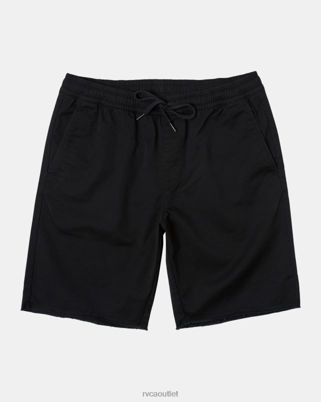 Clothing V84B212 black RVCA Men Weekend Elastic Waist Shorts
