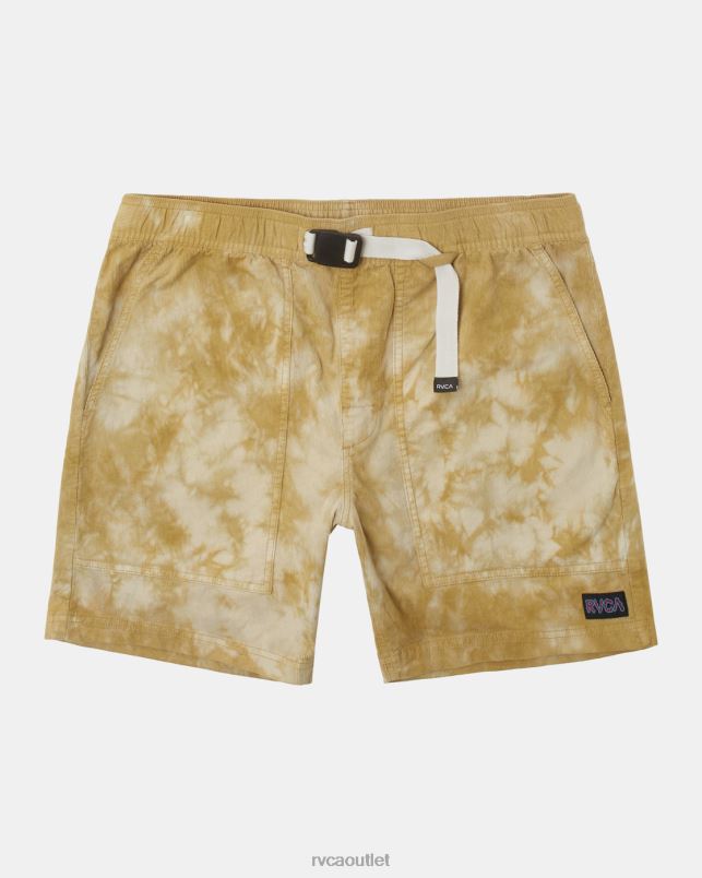 Clothing V84B251 butterscotch RVCA Men Civic Bleached 18 Elastic Shorts
