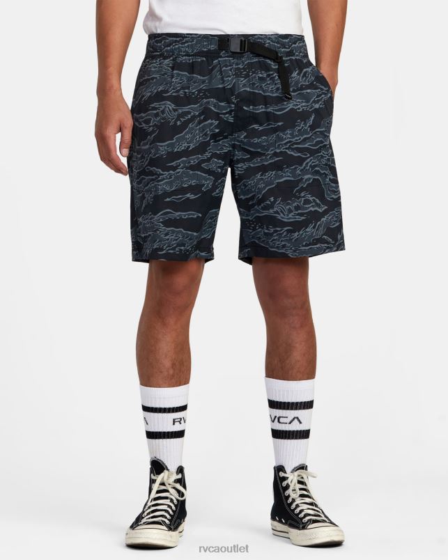 Clothing V84B312 black camo RVCA Men Civic Hybrid Boardshorts