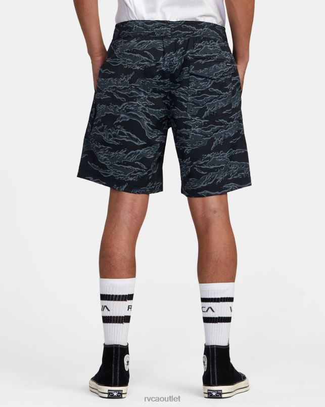 Clothing V84B312 black camo RVCA Men Civic Hybrid Boardshorts