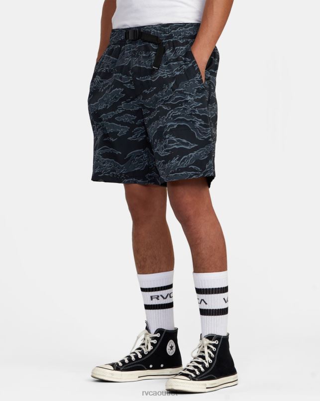Clothing V84B312 black camo RVCA Men Civic Hybrid Boardshorts