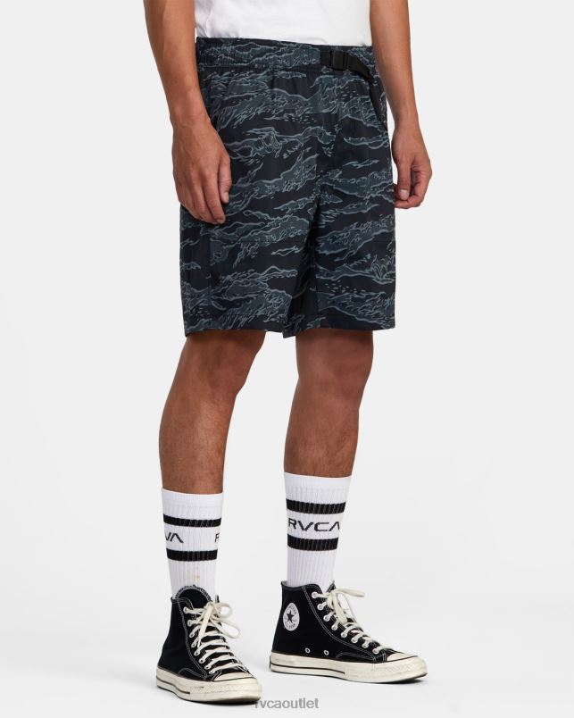 Clothing V84B312 black camo RVCA Men Civic Hybrid Boardshorts