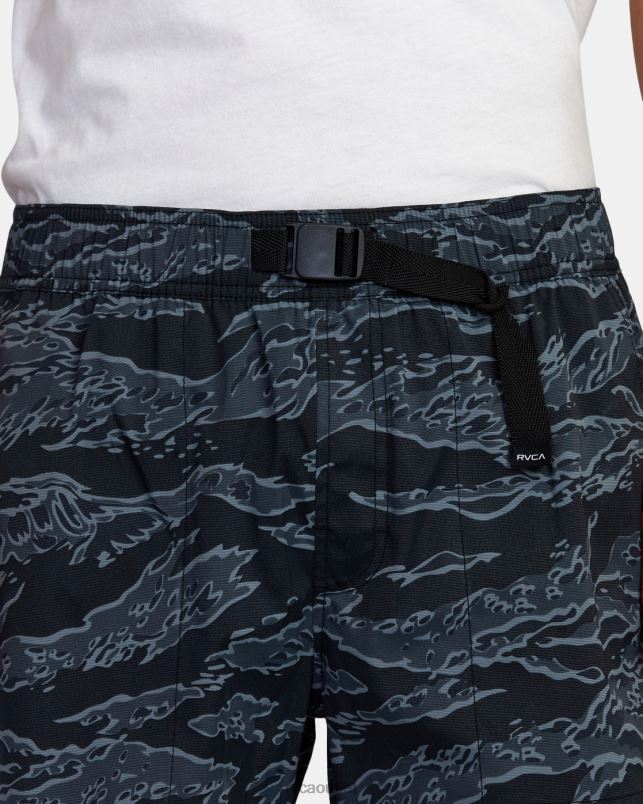 Clothing V84B312 black camo RVCA Men Civic Hybrid Boardshorts