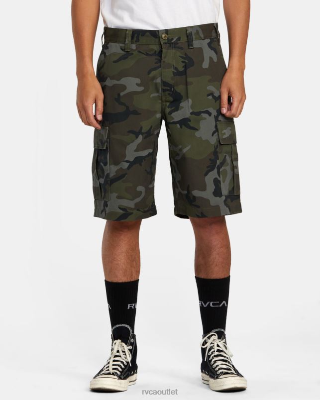 Clothing V84B333 camo RVCA Men Recession Collection Americana Cargo Shorts