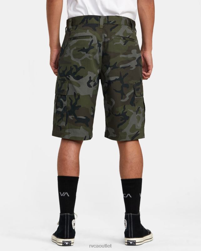 Clothing V84B333 camo RVCA Men Recession Collection Americana Cargo Shorts
