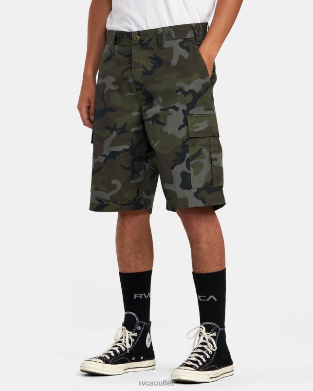 Clothing V84B333 camo RVCA Men Recession Collection Americana Cargo Shorts