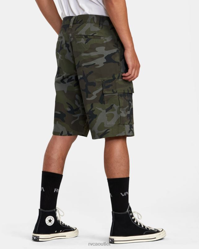 Clothing V84B333 camo RVCA Men Recession Collection Americana Cargo Shorts