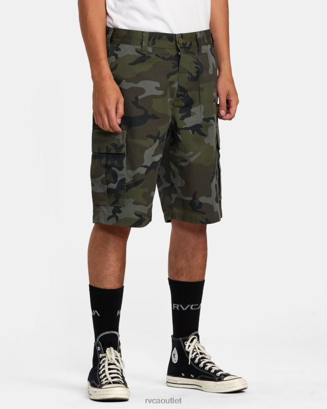 Clothing V84B333 camo RVCA Men Recession Collection Americana Cargo Shorts