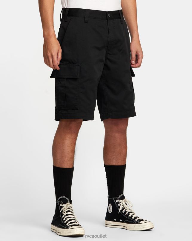 Clothing V84B342 black RVCA Men Recession Collection Americana Cargo Shorts