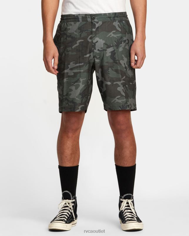Clothing V84B346 camo RVCA Men All Time Hemp Hybrid 19 Shorts