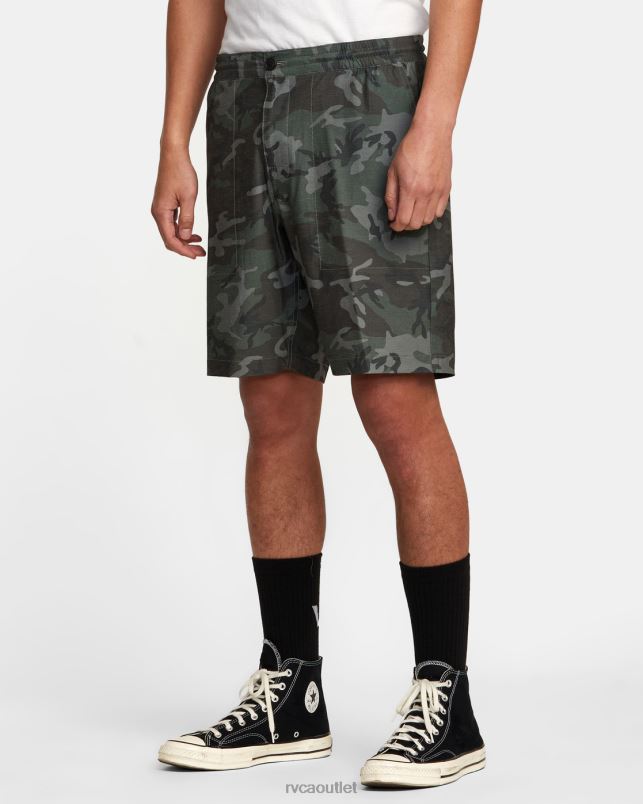 Clothing V84B346 camo RVCA Men All Time Hemp Hybrid 19 Shorts