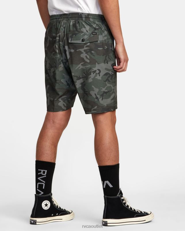 Clothing V84B346 camo RVCA Men All Time Hemp Hybrid 19 Shorts