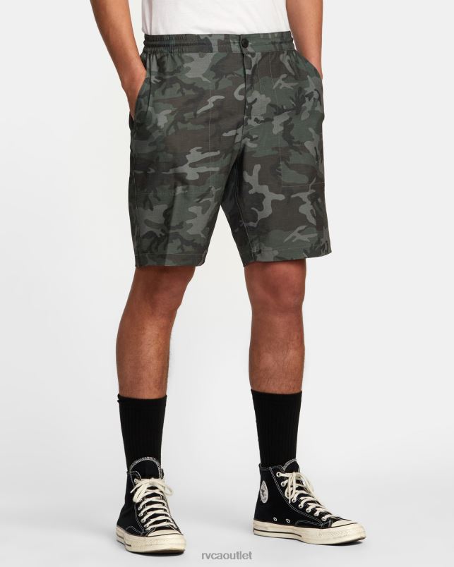 Clothing V84B346 camo RVCA Men All Time Hemp Hybrid 19 Shorts