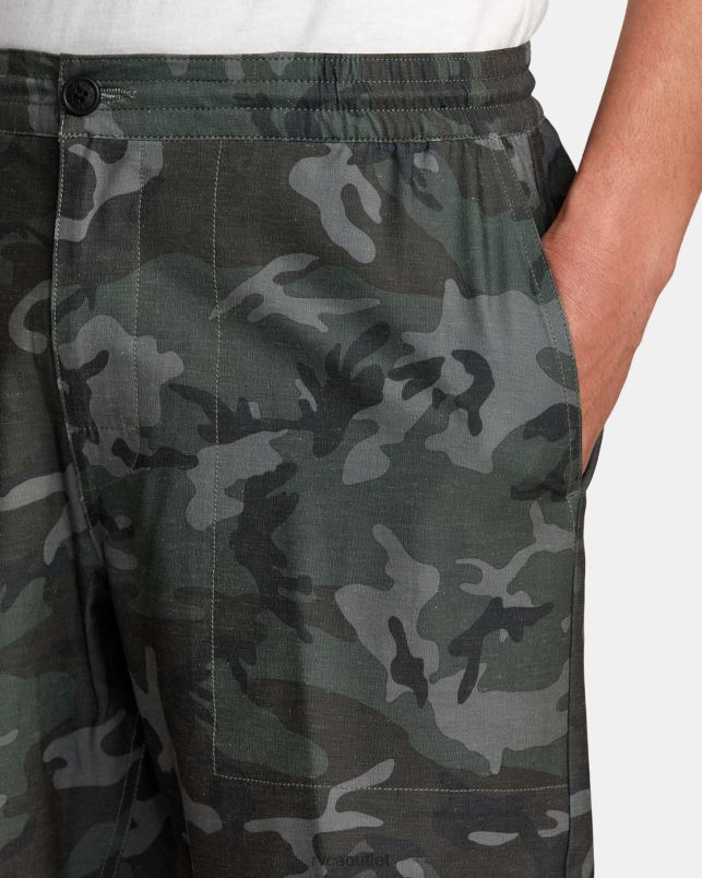 Clothing V84B346 camo RVCA Men All Time Hemp Hybrid 19 Shorts
