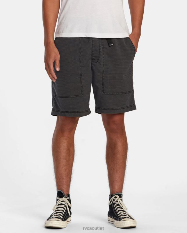 Clothing V84B399 black RVCA Men Civic City Elastic Waist Shorts