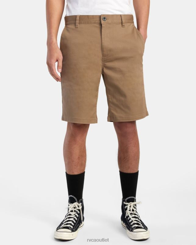 Clothing V84B441 dark khaki RVCA Men Weekend Stretch Shorts