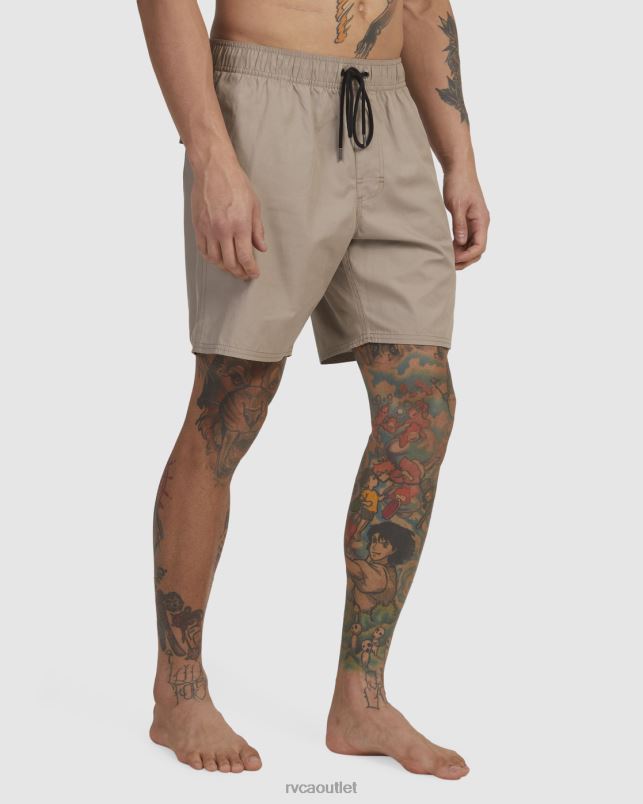 Clothing V84B476 timber RVCA Men Opposites Elastic Waist Hybrid Amphibian Shorts