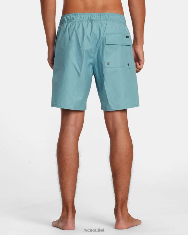 Clothing V84B521 evergreen RVCA Men Opposites Elastic Waist Hybrid Amphibian Shorts