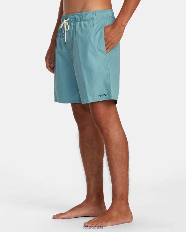 Clothing V84B521 evergreen RVCA Men Opposites Elastic Waist Hybrid Amphibian Shorts