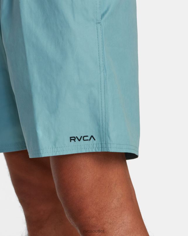 Clothing V84B521 evergreen RVCA Men Opposites Elastic Waist Hybrid Amphibian Shorts