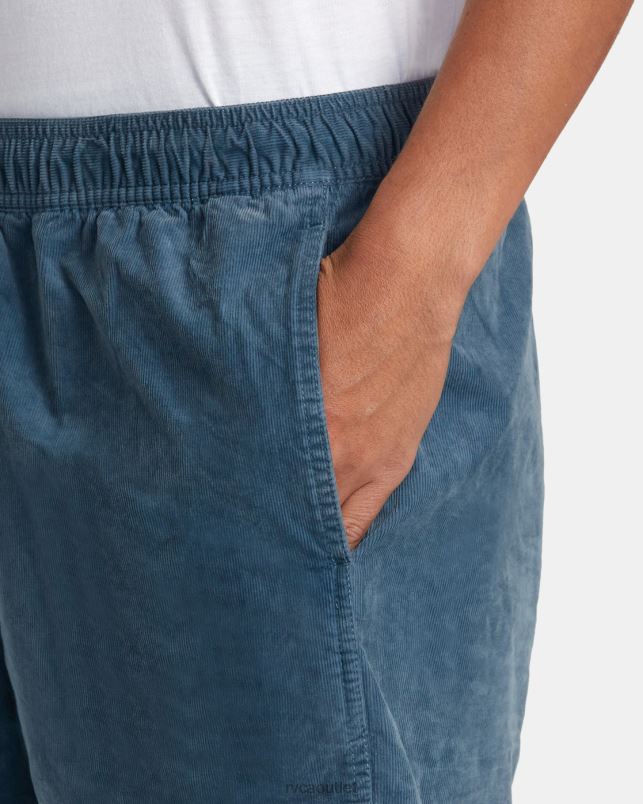 Clothing V84B60 light duck blue RVCA Men Escape Elastic Waist Corduroy Shorts 17