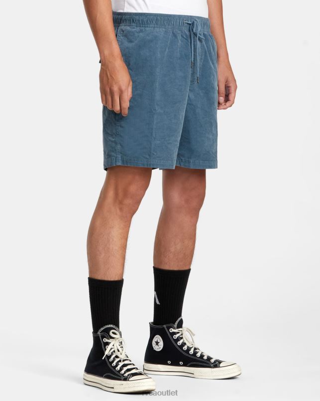 Clothing V84B60 light duck blue RVCA Men Escape Elastic Waist Corduroy Shorts 17