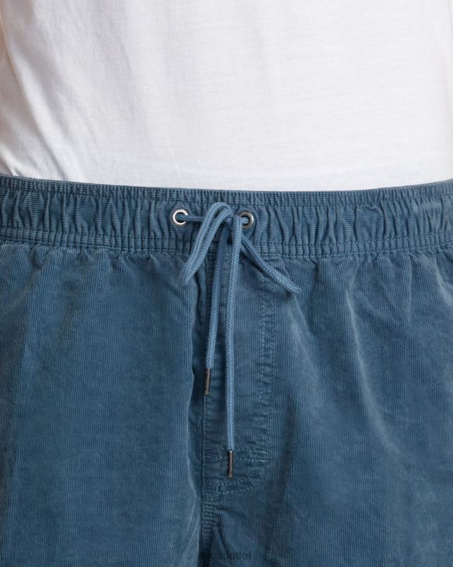 Clothing V84B60 light duck blue RVCA Men Escape Elastic Waist Corduroy Shorts 17