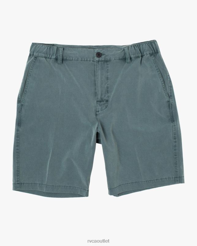 Clothing V84B640 balsam green RVCA Men All Time Rinsed Coastal Hybrid Shorts 19