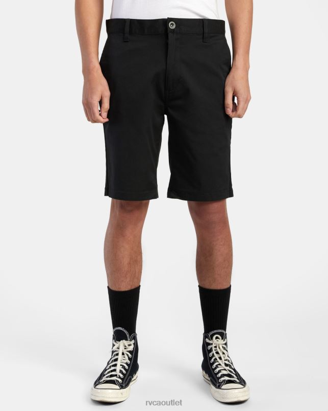 Clothing V84B661 black RVCA Men Weekend Stretch Chino Shorts 20