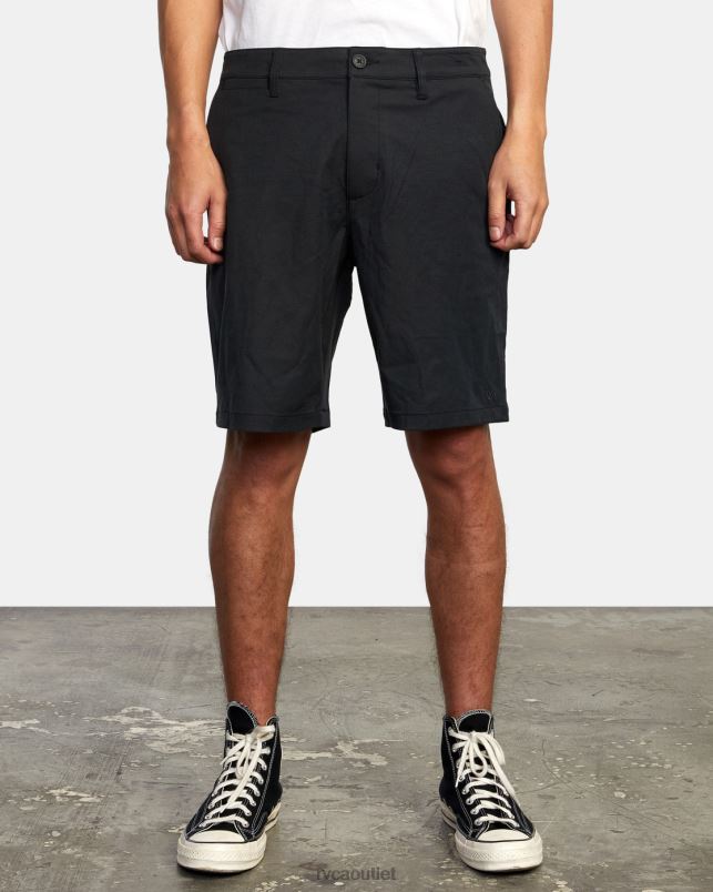 Clothing V84B677 black RVCA Men Back In Hybrid 19 Shorts