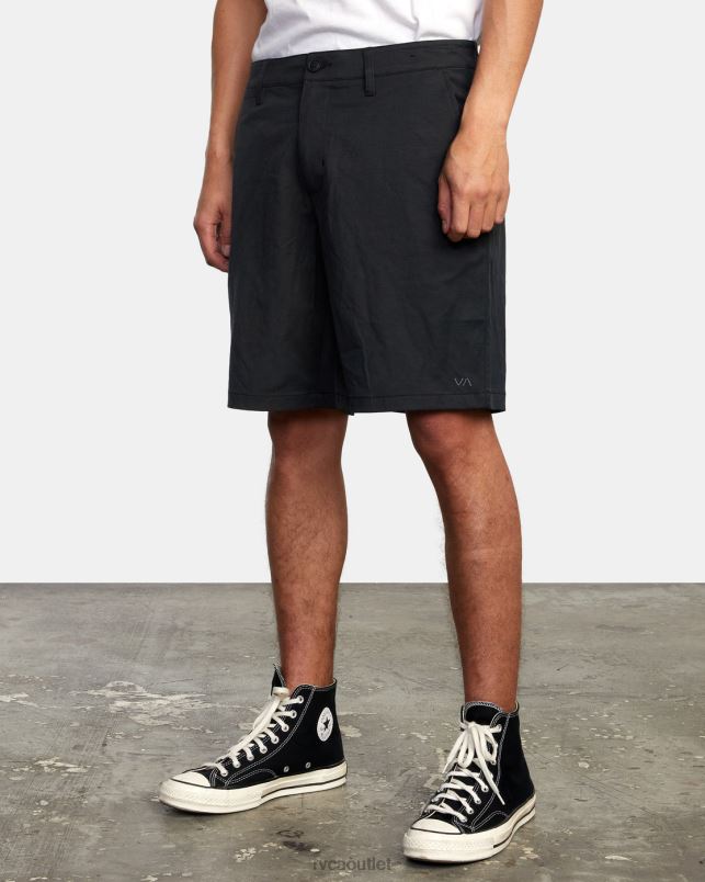 Clothing V84B677 black RVCA Men Back In Hybrid 19 Shorts