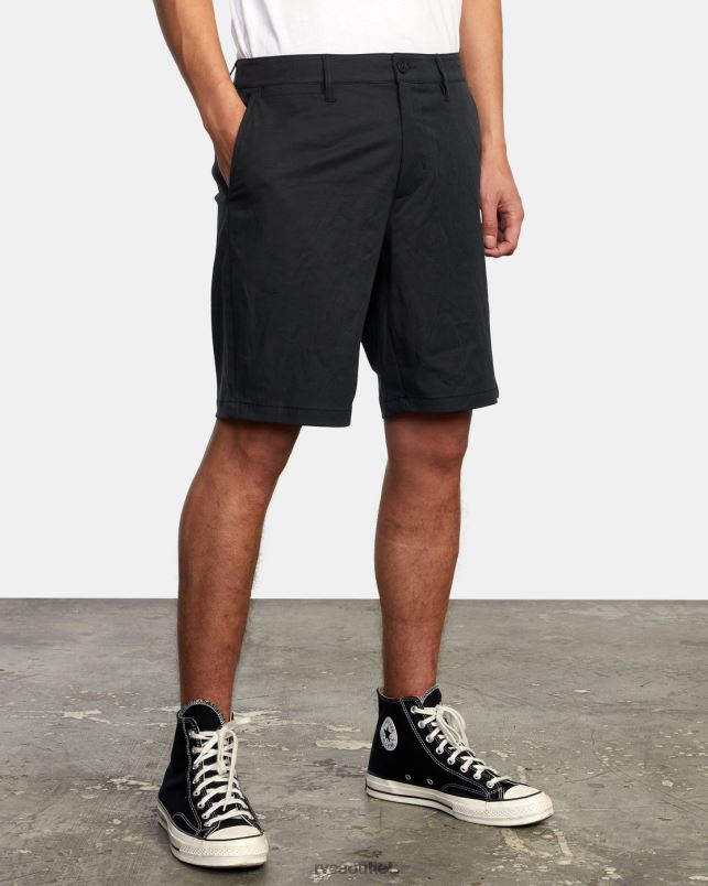 Clothing V84B677 black RVCA Men Back In Hybrid 19 Shorts