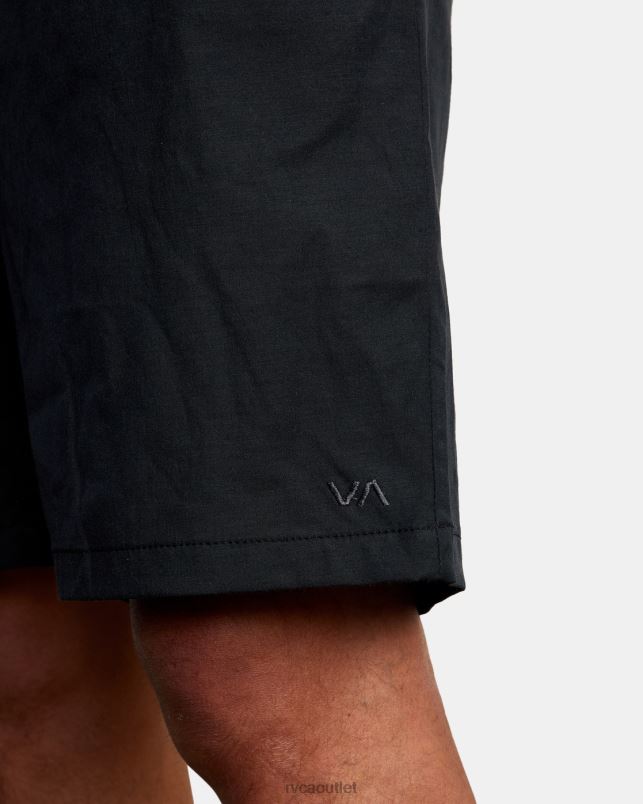 Clothing V84B677 black RVCA Men Back In Hybrid 19 Shorts