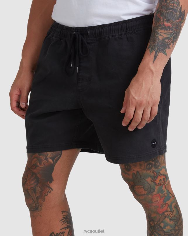 Clothing V84B691 black RVCA Men Escape Elastic Waist Walkshorts 17