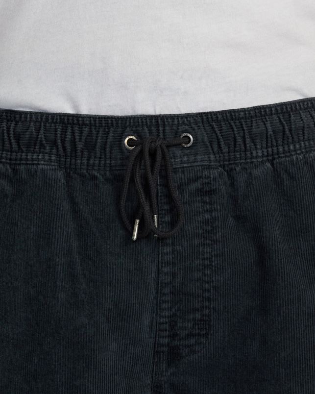 Clothing V84B693 black RVCA Men Escape Elastic Waist Corduroy Shorts 17