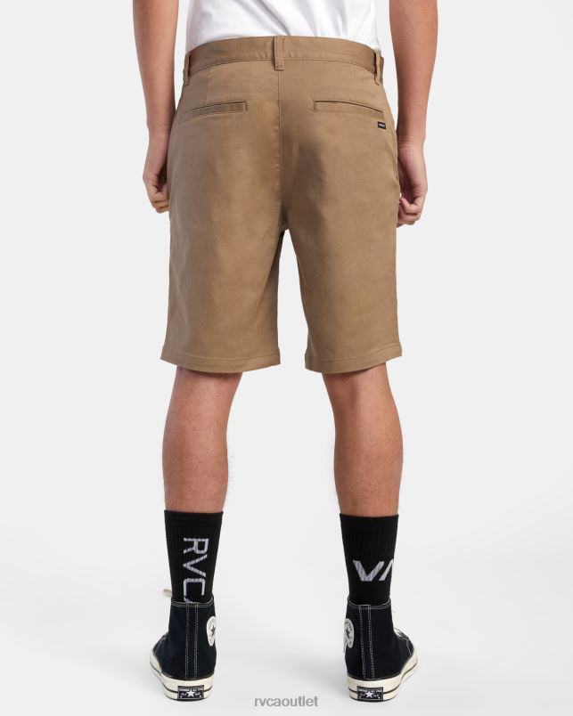 Clothing V84B696 dark khaki RVCA Men Weekend Stretch Chino Shorts 20