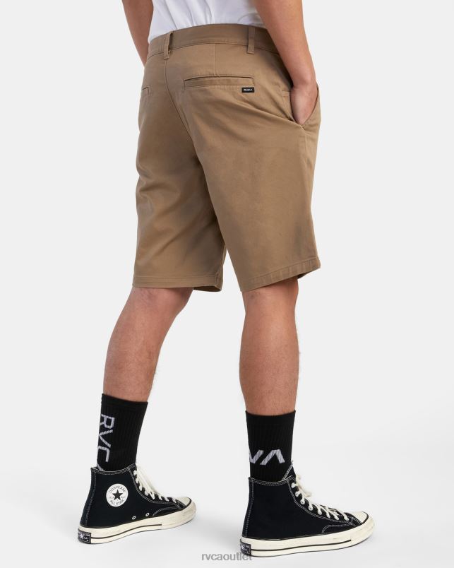 Clothing V84B696 dark khaki RVCA Men Weekend Stretch Chino Shorts 20