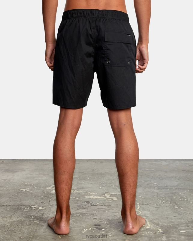 Clothing V84B699 black RVCA Men Opposites Hybrid Elasticized Shorts