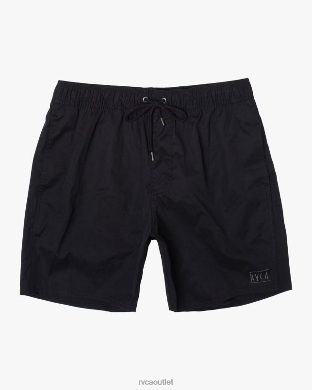Clothing V84B699 black RVCA Men Opposites Hybrid Elasticized Shorts
