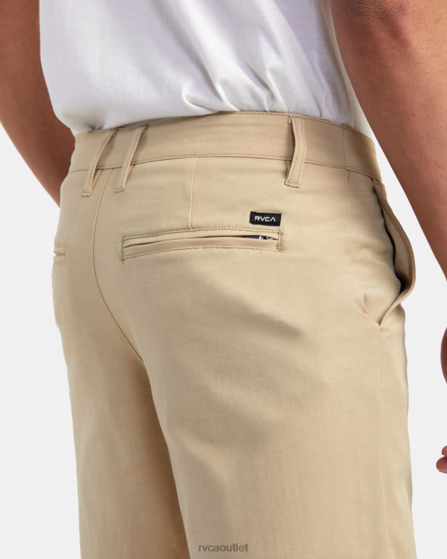 Clothing V84B721 khaki RVCA Men Back In Hybrid 19 Shorts