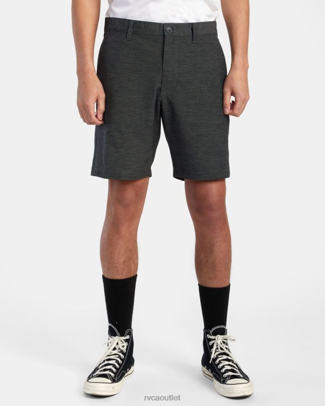 Clothing V84B812 black RVCA Men Daggers Chino Hybrid Boardshorts
